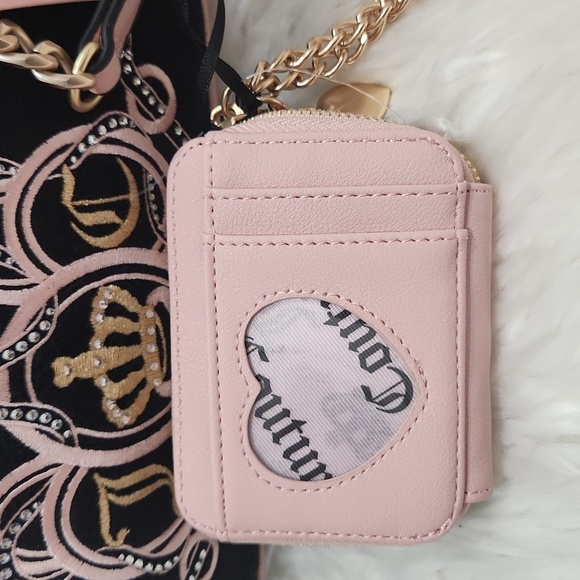 🔹Host Pick 🔹Juicy Couture Exclusive Liquorice/pink  Lovers Club Bag Wallet Set - Picture 14 of 14